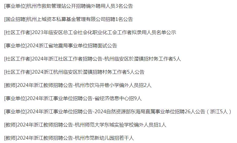 杭州市园林管理局最新招聘启事概览