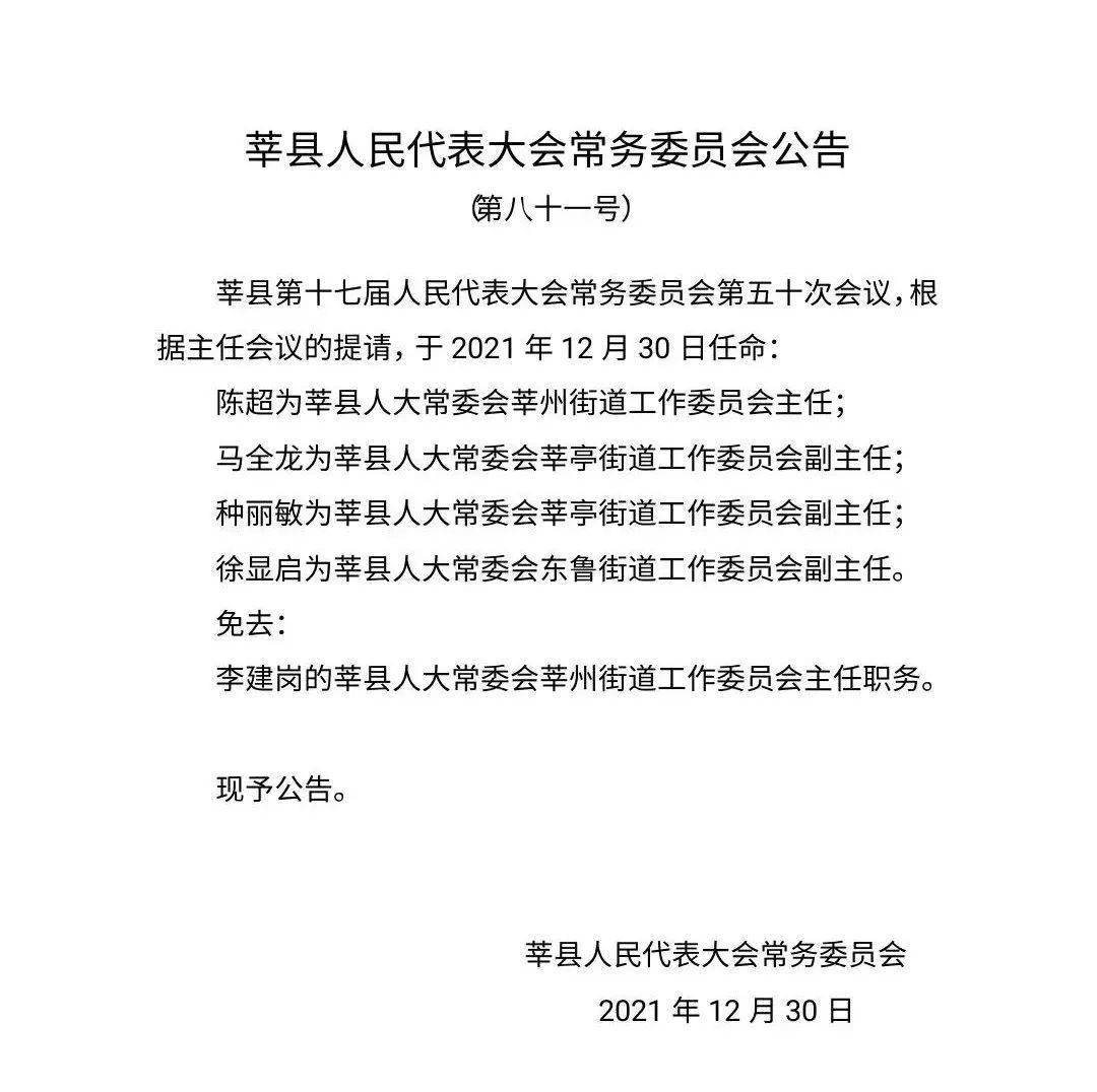 东昌区人民政府办公室人事任命动态更新